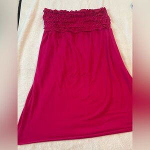 strapless pink cute Top